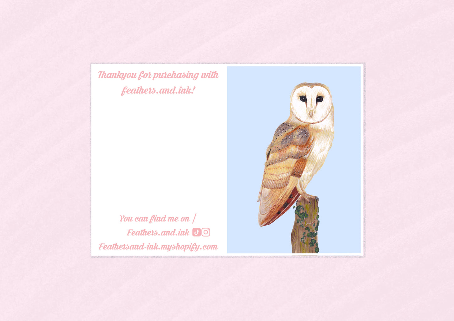 Barn Owl Card A6