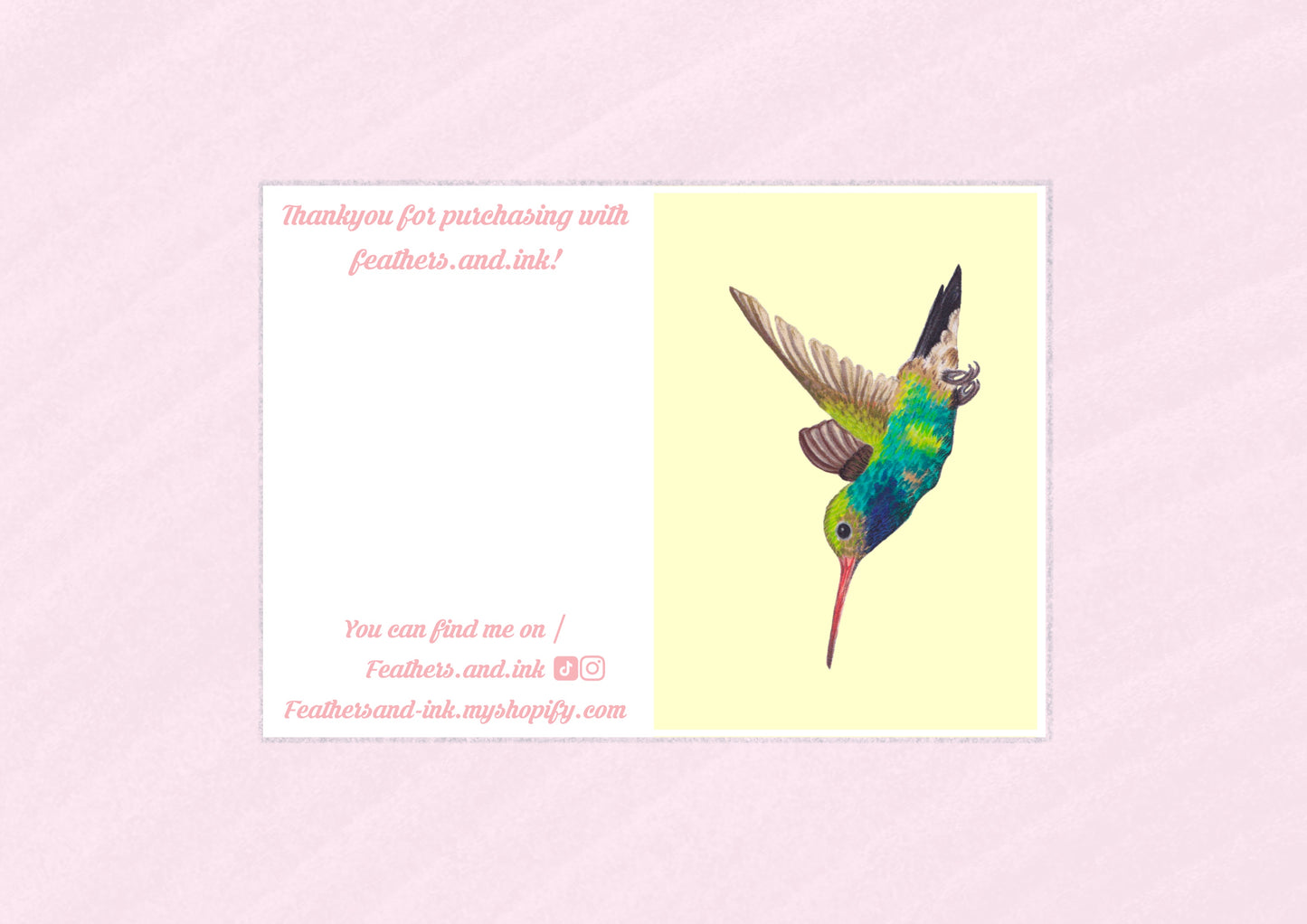 Hummingbird Card A6