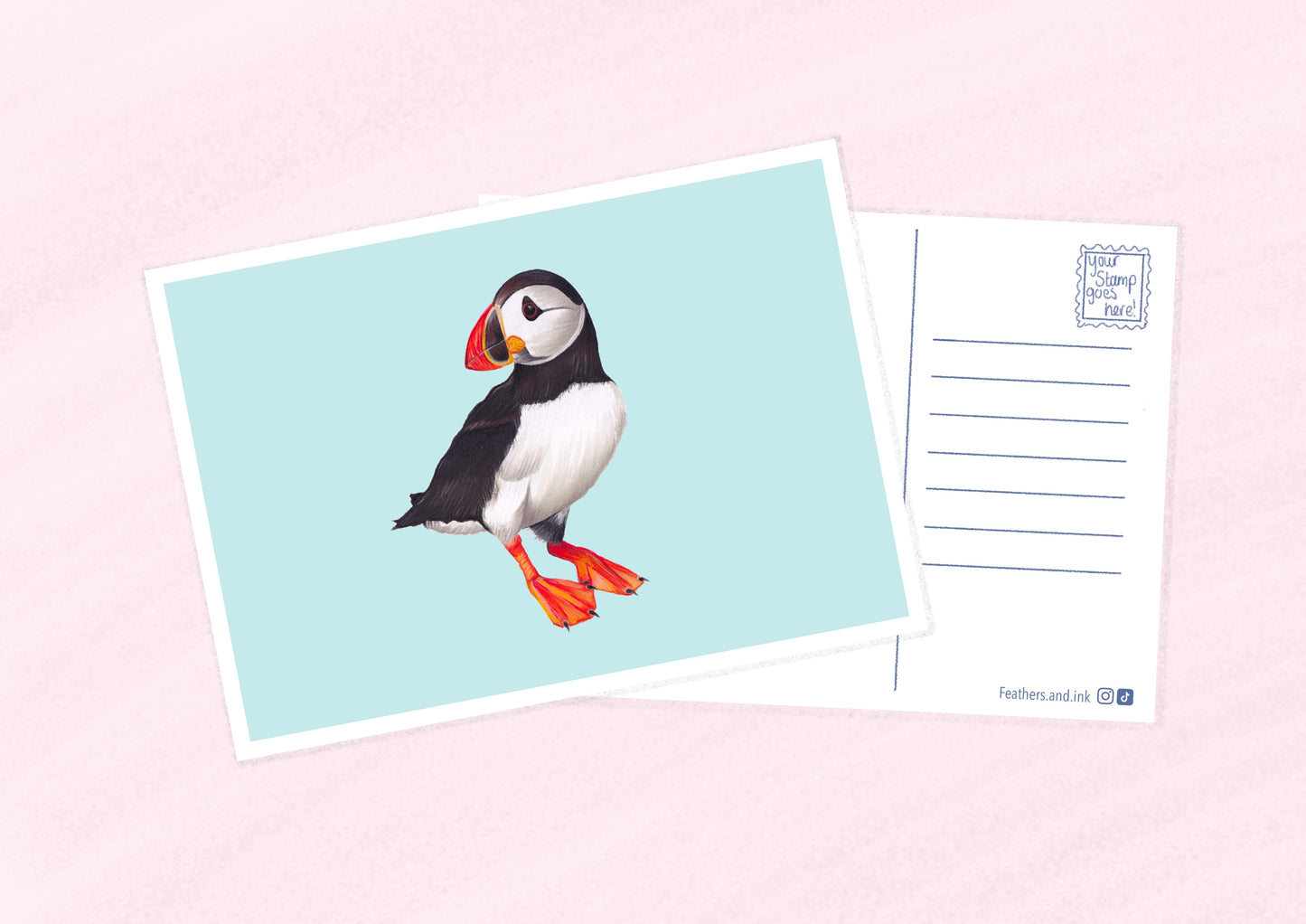 Puffin Postcard A6