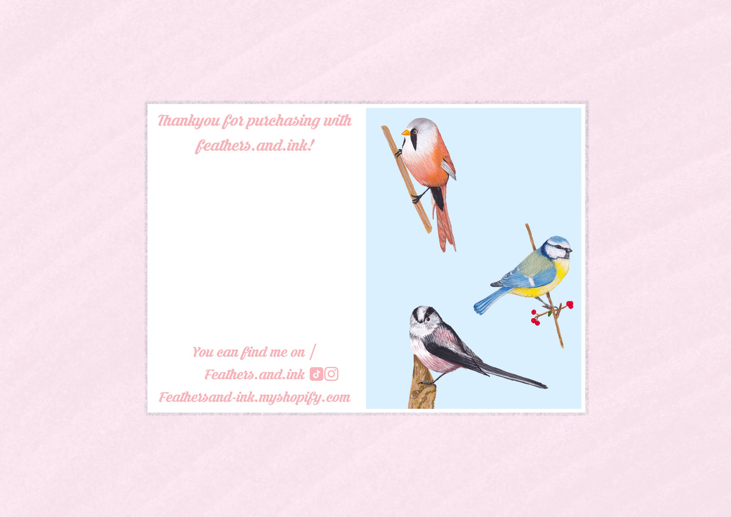 3 English Tits Card A6