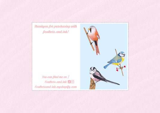 3 English Tits Card A6